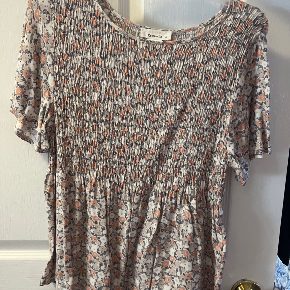 Universal Thread Floral Smocked Top - Multicolor